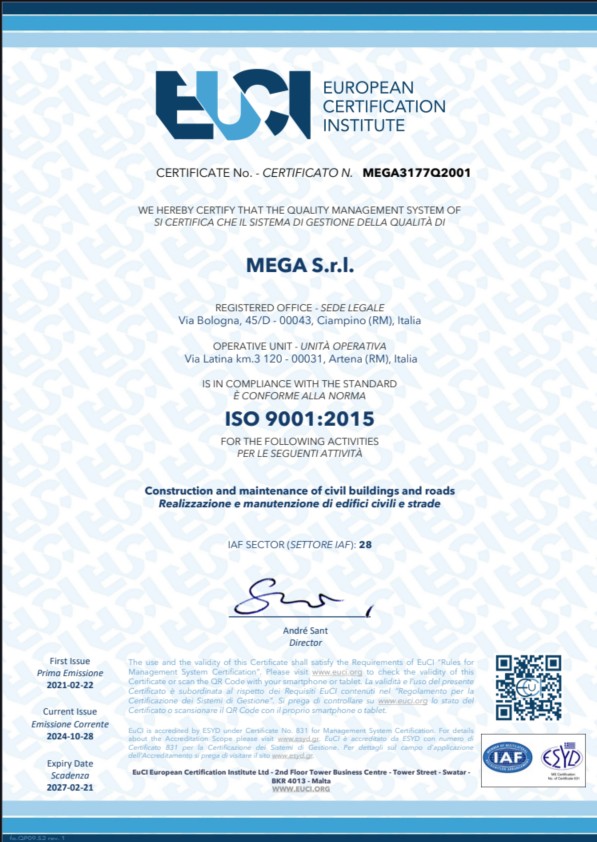 ISO 9001 MEGA srl